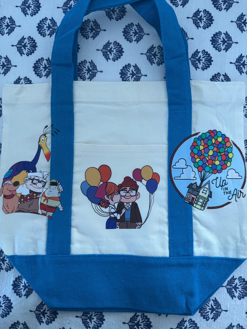 Disney UP Carl & Ellie Double Sided Purple Custom Made Mini Tote